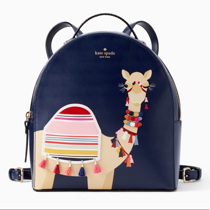 Kate Spade Graphic Spice Things Up Camel Backpack.